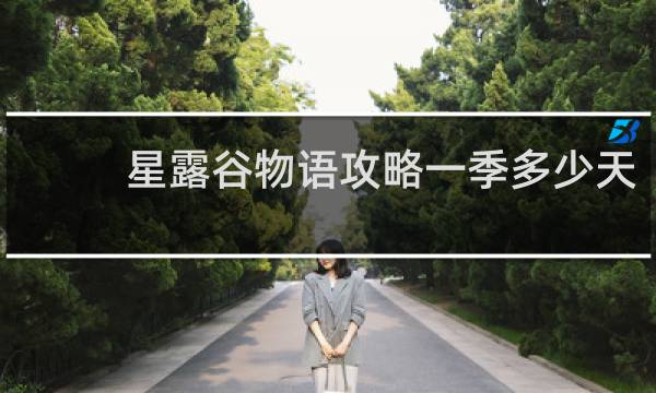 星露谷物语攻略一季多少天