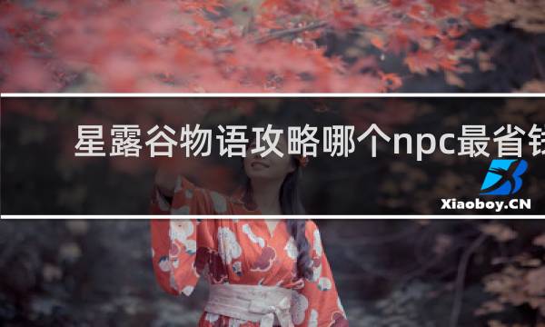 星露谷物语攻略哪个npc最省钱