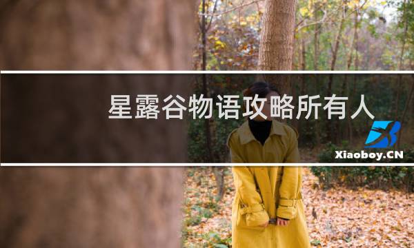 星露谷物语攻略所有人
