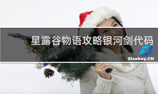 星露谷物语攻略银河剑代码