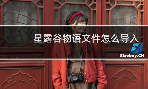 星露谷物语文件怎么导入