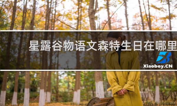 星露谷物语文森特生日在哪里