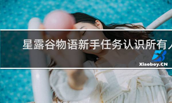 星露谷物语新手任务认识所有人