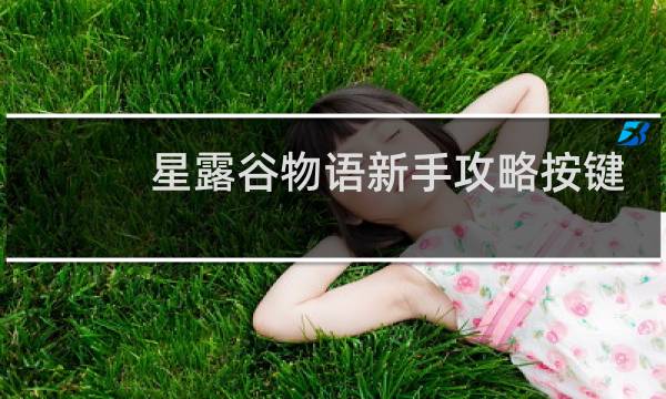 星露谷物语新手攻略按键