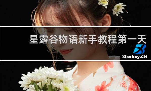 星露谷物语新手教程第一天