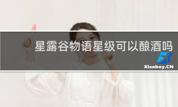 星露谷物语星级可以酿酒吗