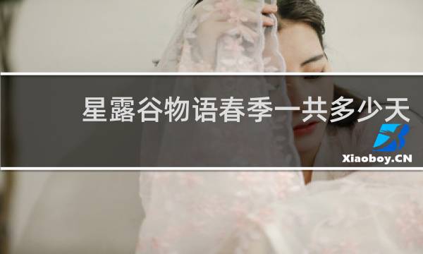 星露谷物语春季一共多少天