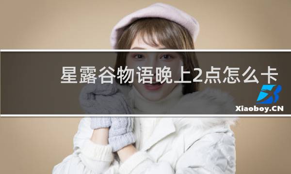 星露谷物语晚上2点怎么卡