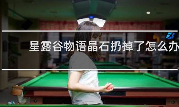 星露谷物语晶石扔掉了怎么办