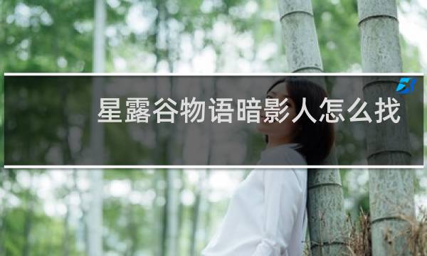 星露谷物语暗影人怎么找