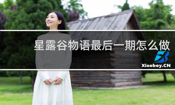 星露谷物语最后一期怎么做