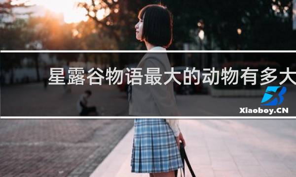 星露谷物语最大的动物有多大