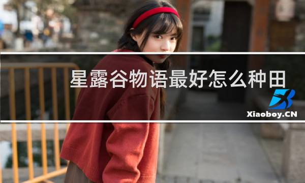 星露谷物语最好怎么种田