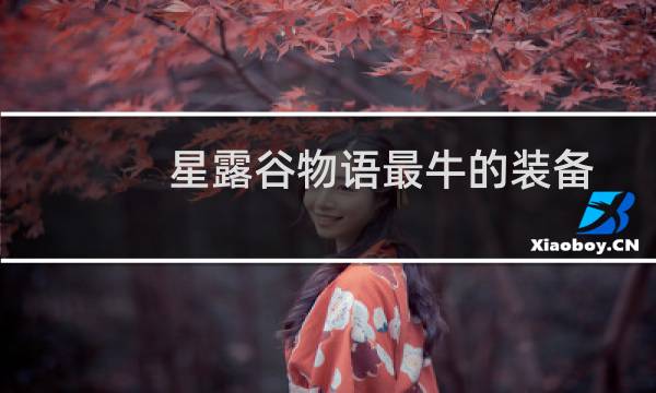 星露谷物语最牛的装备