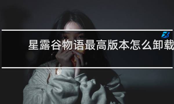 星露谷物语最高版本怎么卸载
