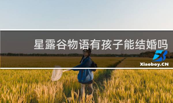 星露谷物语有孩子能结婚吗