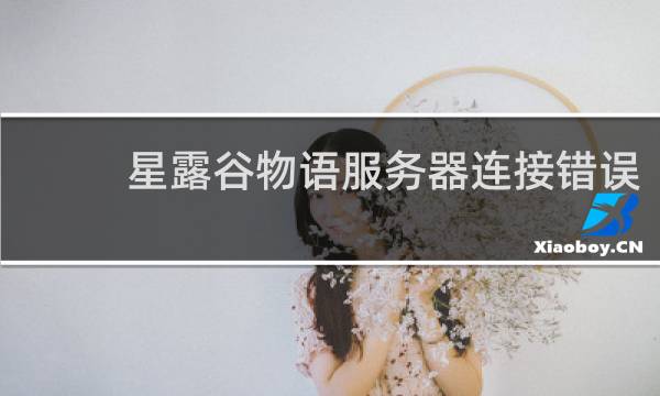 星露谷物语服务器连接错误