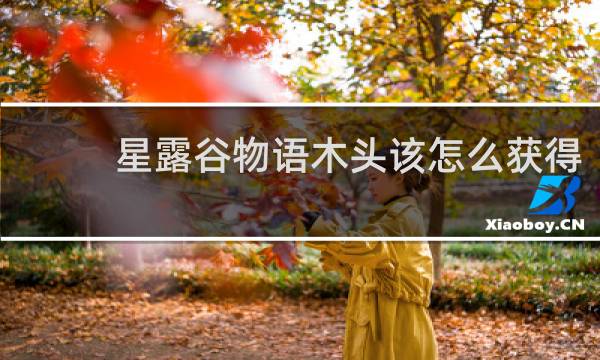 星露谷物语木头该怎么获得