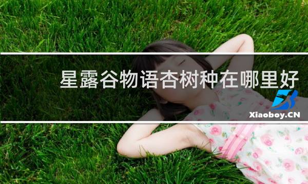 星露谷物语杏树种在哪里好