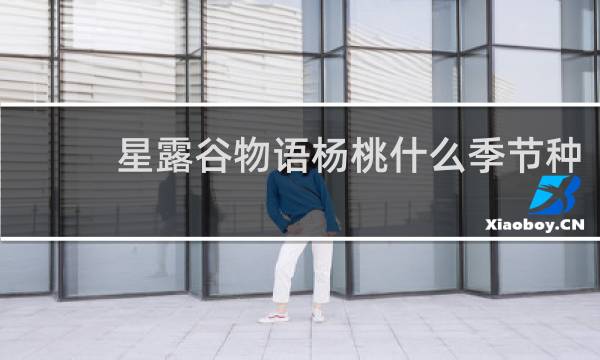 星露谷物语杨桃什么季节种