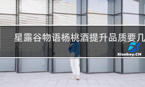 星露谷物语杨桃酒提升品质要几天