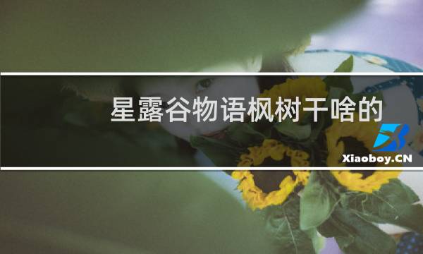 星露谷物语枫树干啥的