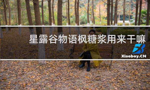 星露谷物语枫糖浆用来干嘛