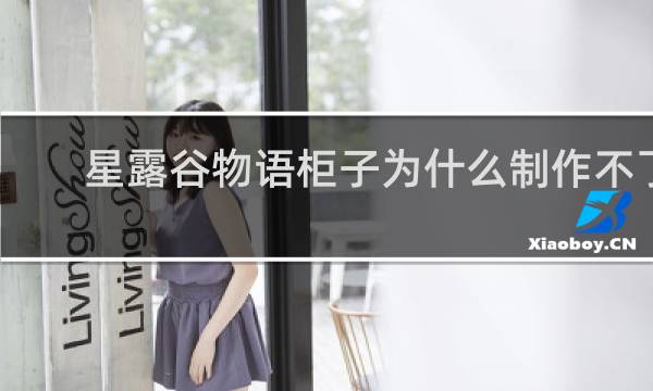星露谷物语柜子为什么制作不了