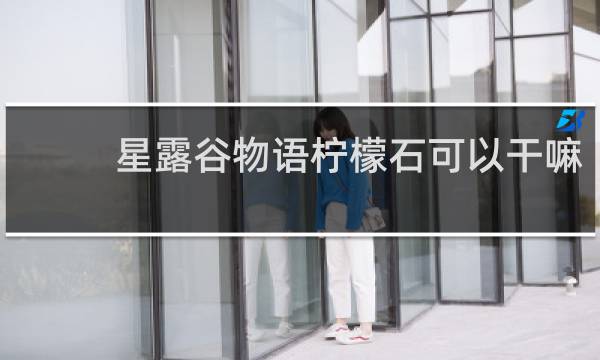 星露谷物语柠檬石可以干嘛