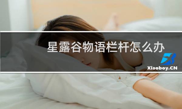 星露谷物语栏杆怎么办