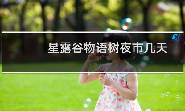 星露谷物语树夜市几天