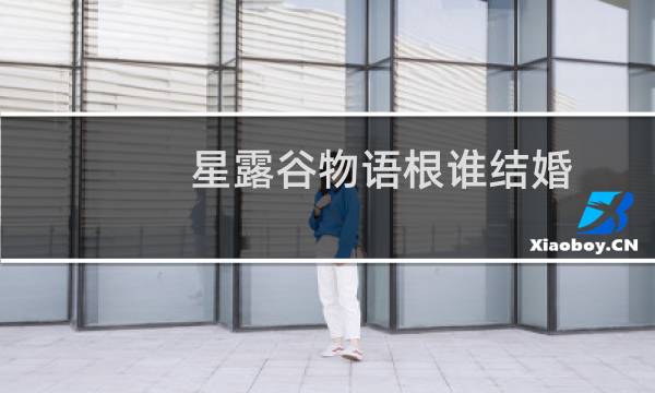 星露谷物语根谁结婚