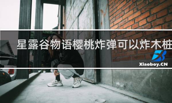 星露谷物语樱桃炸弹可以炸木桩吗