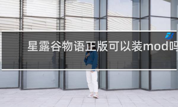 星露谷物语正版可以装mod吗