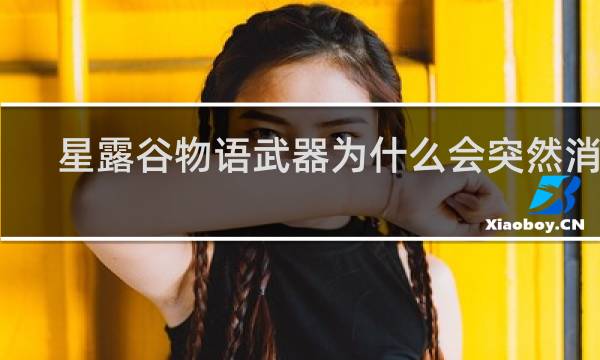 星露谷物语武器为什么会突然消失