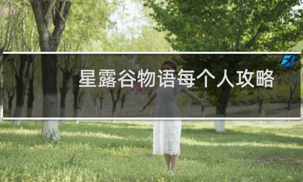 星露谷物语每个人攻略