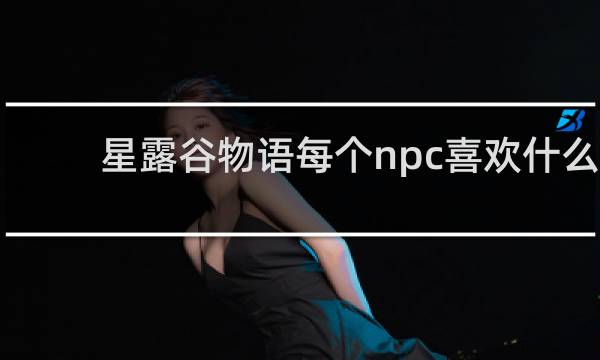 星露谷物语每个npc喜欢什么