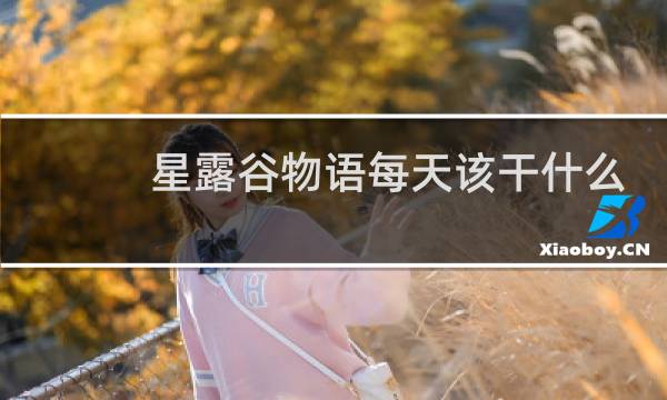 星露谷物语每天该干什么