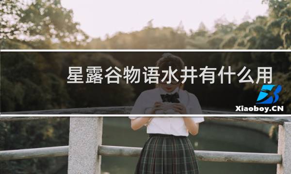 星露谷物语水井有什么用