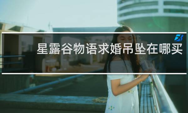 星露谷物语求婚吊坠在哪买