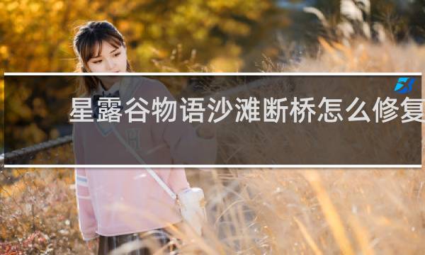 星露谷物语沙滩断桥怎么修复