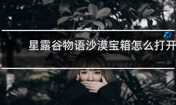星露谷物语沙漠宝箱怎么打开
