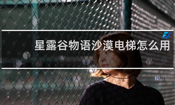 星露谷物语沙漠电梯怎么用