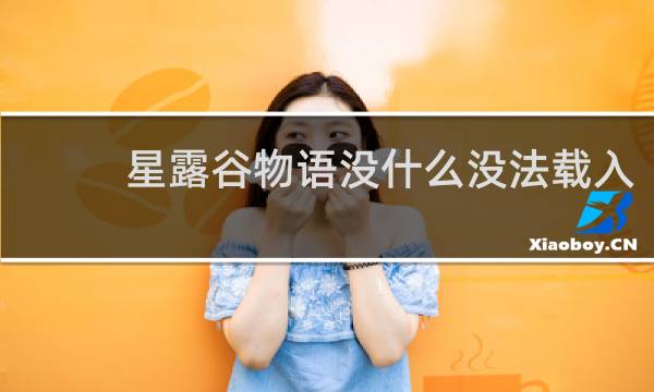 星露谷物语没什么没法载入