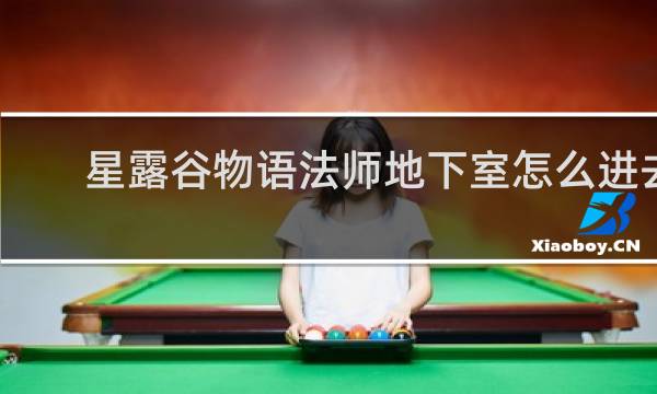 星露谷物语法师地下室怎么进去