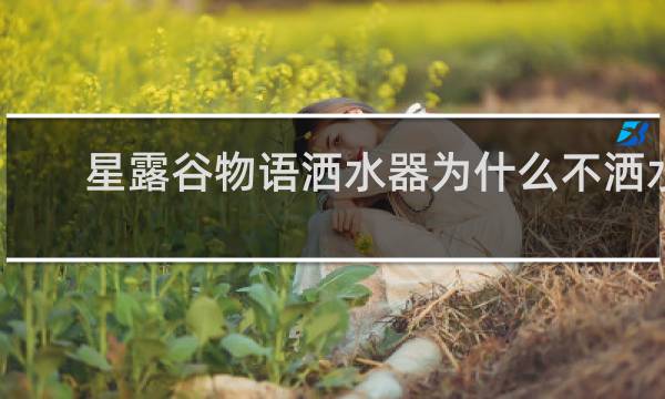星露谷物语洒水器为什么不洒水