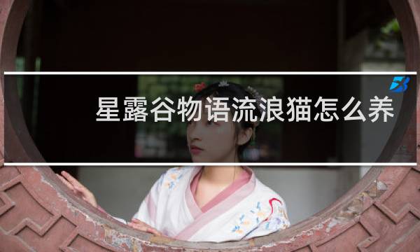 星露谷物语流浪猫怎么养