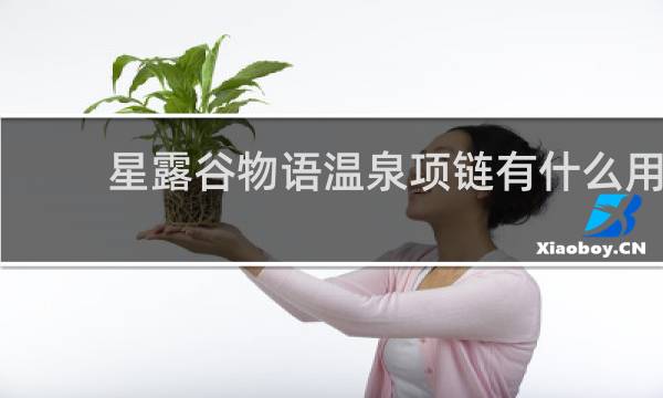 星露谷物语温泉项链有什么用