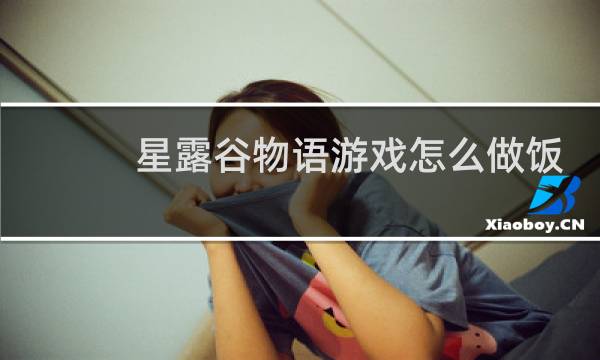 星露谷物语游戏怎么做饭