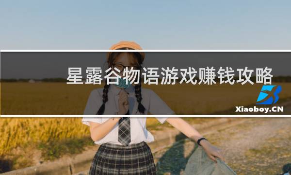 星露谷物语游戏赚钱攻略